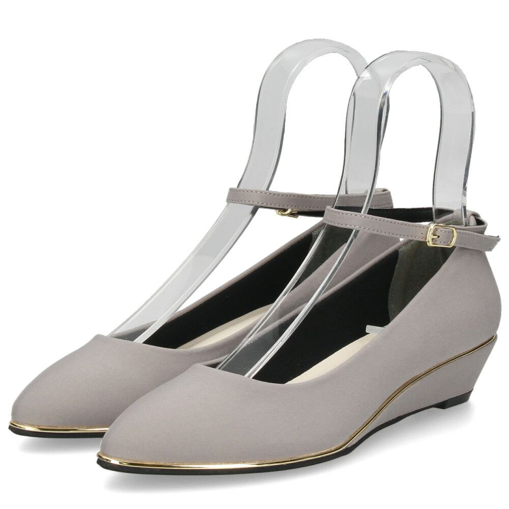 パンプス 疲れない ストラップ ウェッジソール パーティー 結婚式 黒 ブラック オフィス おしゃれ きれいめ 上品 ヒール アンクルストラップ 25004 Parade