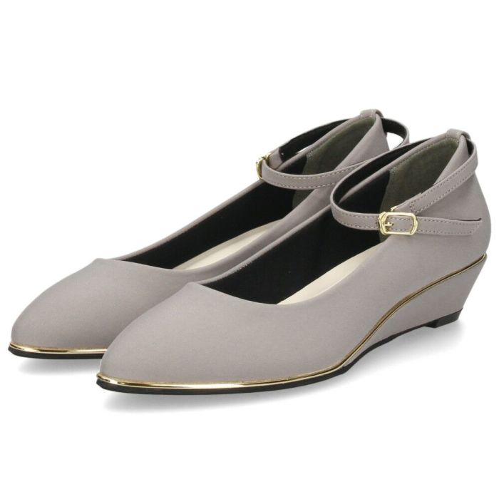 パンプス 疲れない ストラップ ウェッジソール パーティー 結婚式 黒 ブラック オフィス おしゃれ きれいめ 上品 ヒール アンクルストラップ 25004 Parade