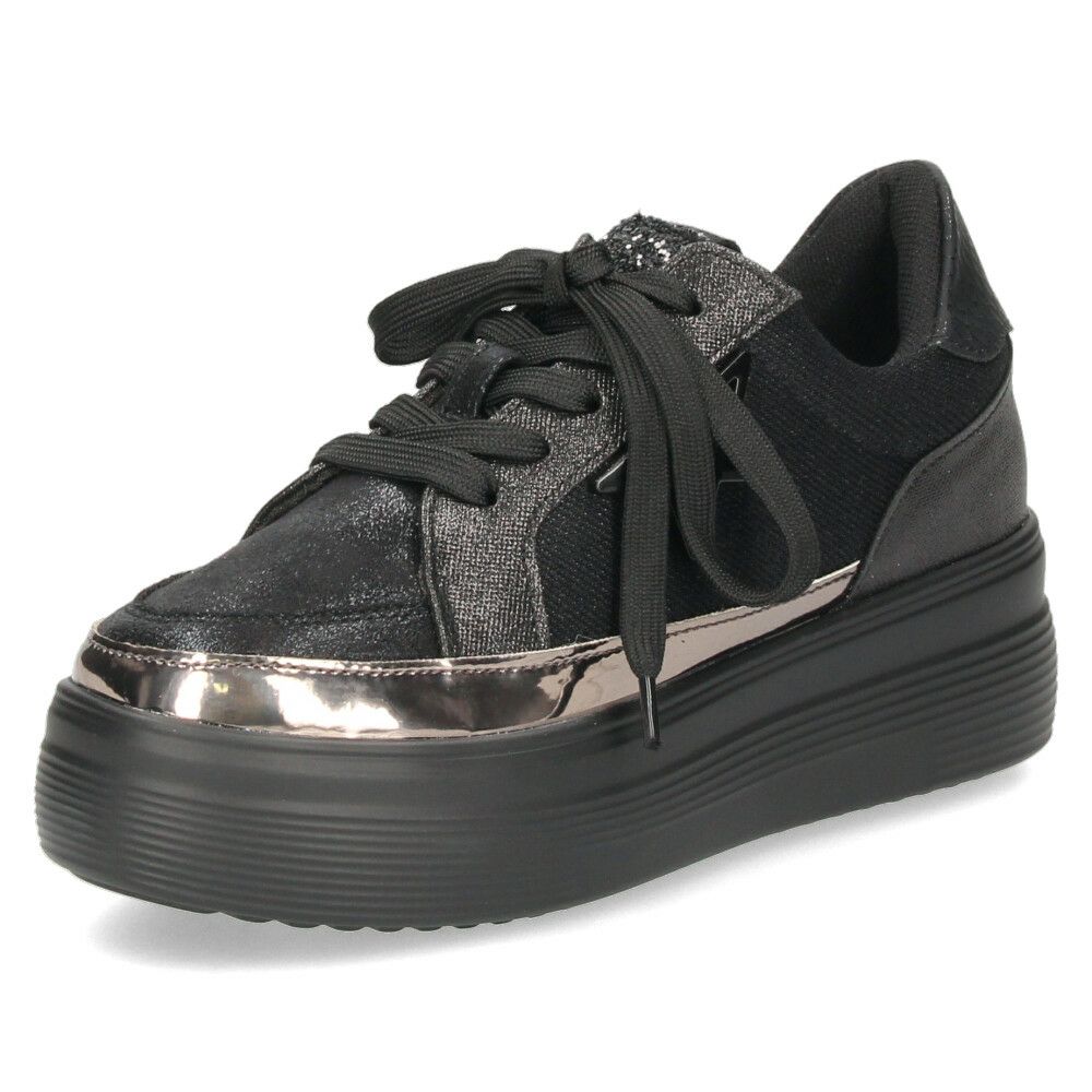 レディース 厚底スニーカー カジュアルシューズ グリッター メタリック ブラック シルバー ブルー ムーム WX1802 MUUM