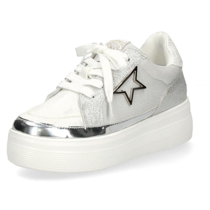 レディース 厚底スニーカー カジュアルシューズ グリッター メタリック ブラック シルバー ブルー ムーム WX1802 MUUM