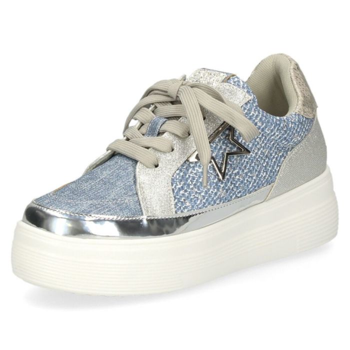 レディース 厚底スニーカー カジュアルシューズ グリッター メタリック ブラック シルバー ブルー ムーム WX1802 MUUM