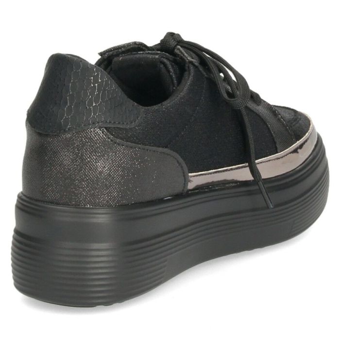 レディース 厚底スニーカー カジュアルシューズ グリッター メタリック ブラック シルバー ブルー ムーム WX1802 MUUM