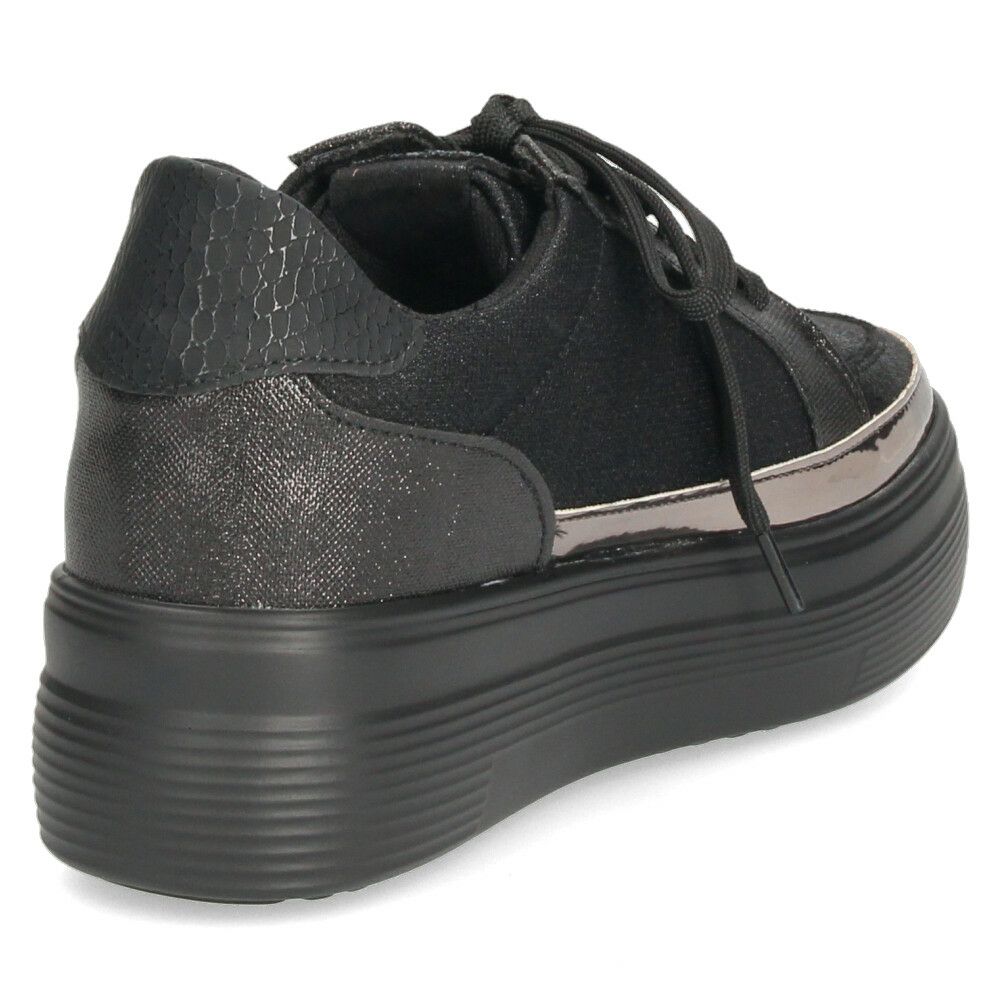 レディース 厚底スニーカー カジュアルシューズ グリッター メタリック ブラック シルバー ブルー ムーム WX1802 MUUM