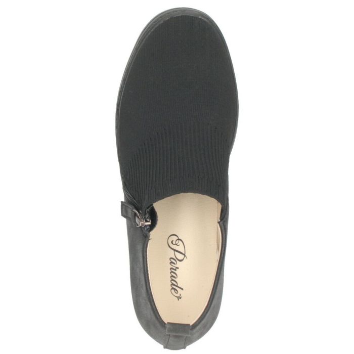 レディース スリッポン 軽量 シューズ 疲れない 幅広 3E 黒 茶色 カジュアル 靴 スニーカー ブラック チョコ ブラウン パレード 16 Parade