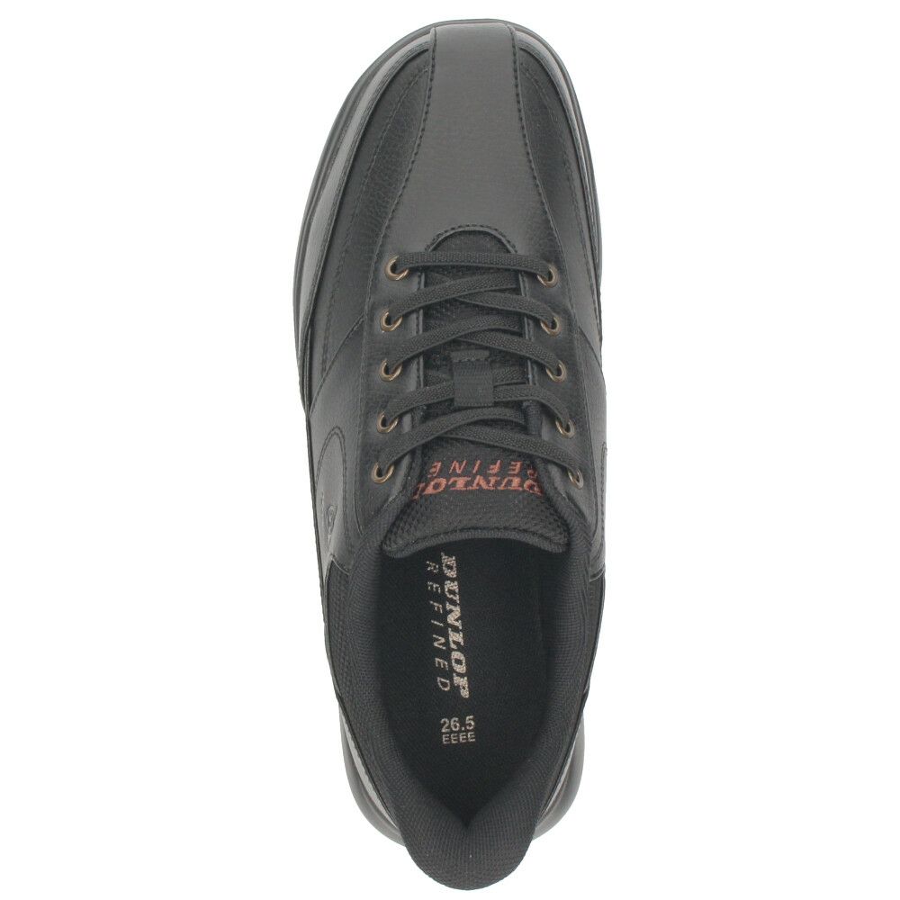スニーカー メンズ 黒 靴 幅広 4E 履きやすい 立ったまま履ける シューズ 軽量 ハンズフリー ダンロップ リファインド DC1019 ブラック ブラウン DUNLOP REFINED