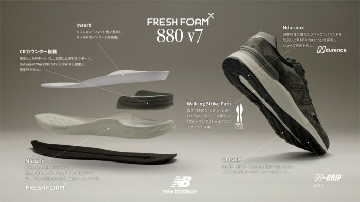 ＼選べる3カラー／ ニューバランス スニーカー メンズ ウォーキング フレッシュフォーム NB MW880 靴 シューズ 防滑 幅広 黒 ブラック グレー new balance Fresh Foam Walking 