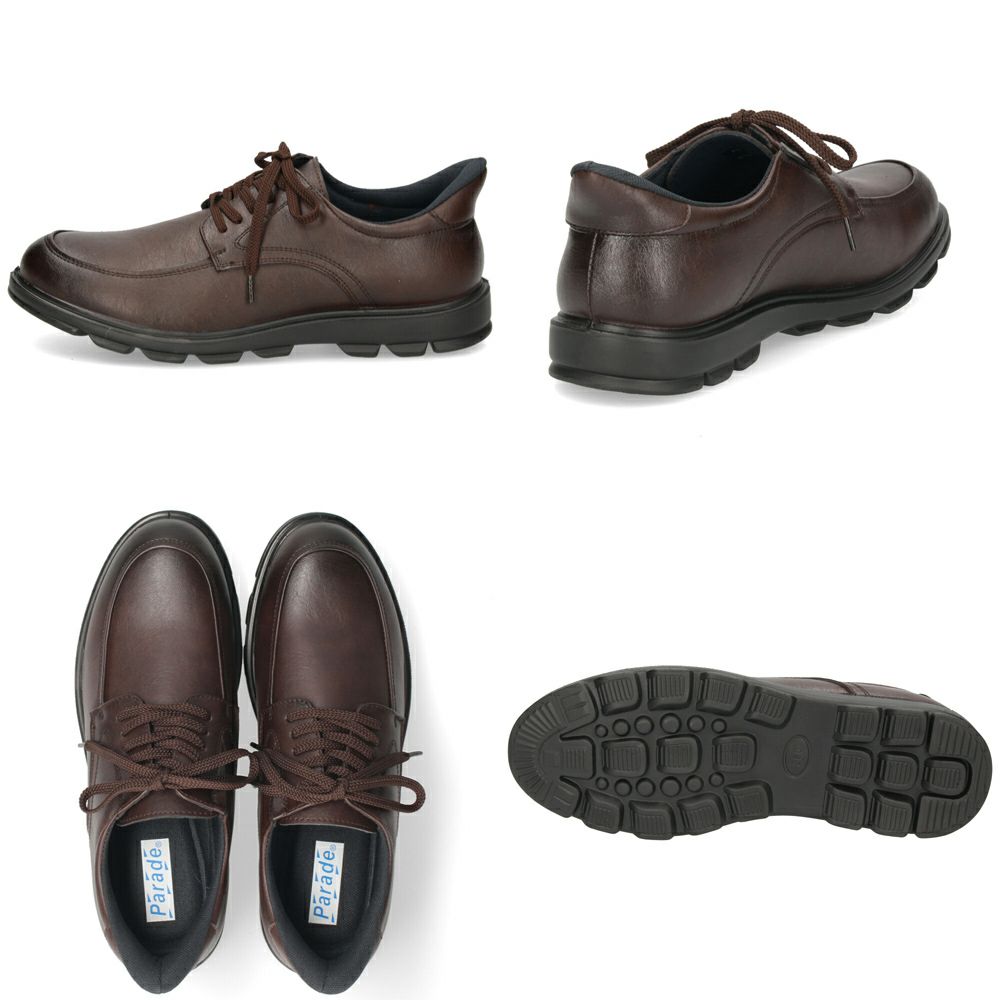 手を使わずに履ける靴 メンズ シューズ カジュアル 防水 本革 スリッポン ハンズフリー 履きやすい 歩きやすい 黒 ブラック 仕事 通勤 オフィスカジュアル Parade 楽すぽっ 97080 97081