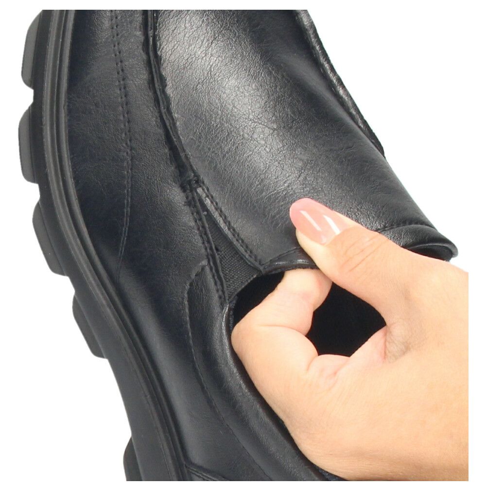 手を使わずに履ける靴 メンズ シューズ カジュアル 防水 本革 スリッポン ハンズフリー 履きやすい 歩きやすい 黒 ブラック 仕事 通勤 オフィスカジュアル Parade 楽すぽっ 97080 97081