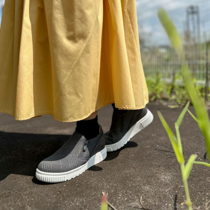 レディース スリッポン 軽量 スニーカー 疲れない 黒 カジュアル シューズ ブラック グレー チョコレート ブラウン 靴 パータム リュクス 40031 PARTAM LUXE