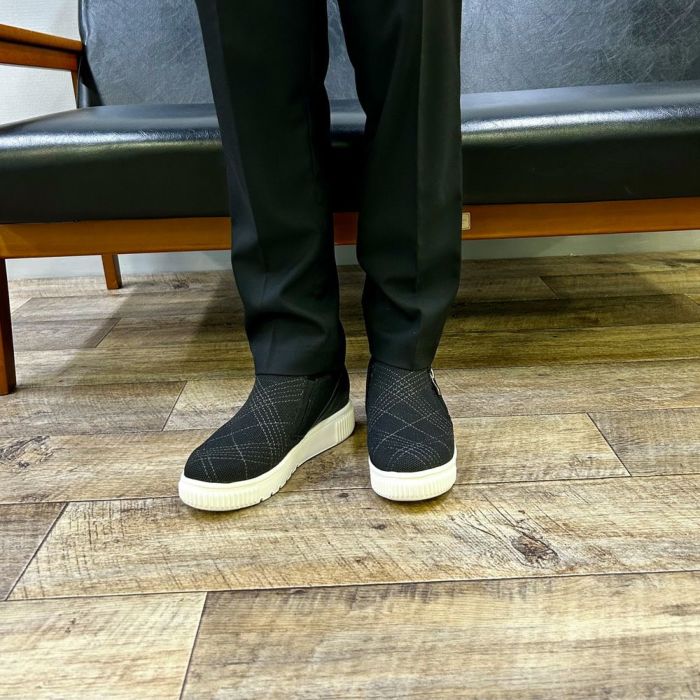 レディース スリッポン 軽量 スニーカー 疲れない 黒 カジュアル シューズ ブラック グレー チョコレート ブラウン 靴 パータム リュクス 40031 PARTAM LUXE