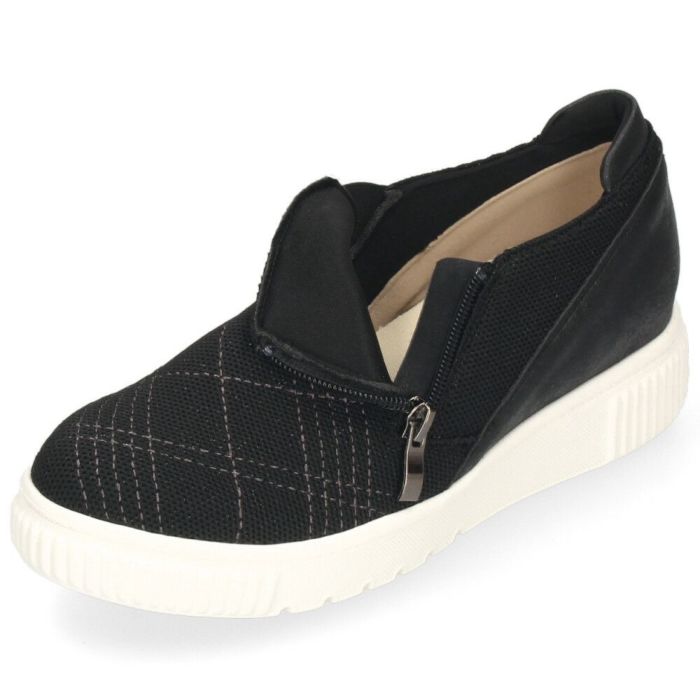 レディース スリッポン 軽量 スニーカー 疲れない 黒 カジュアル シューズ ブラック グレー チョコレート ブラウン 靴 パータム リュクス 40031 PARTAM LUXE