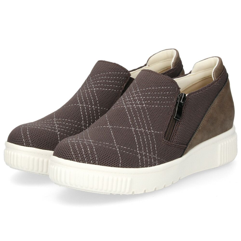 レディース スリッポン 軽量 スニーカー 疲れない 黒 カジュアル シューズ ブラック グレー チョコレート ブラウン 靴 パータム リュクス 40031 PARTAM LUXE