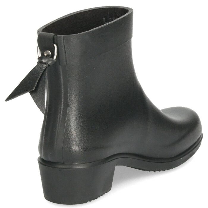 エーグル レインブーツ レディース ショート アンクル丈 長靴 ヒール 黒 防水 ミリカ ボッティロン ラバーブーツ AIGLE ZZFNB28 ノワール マリン