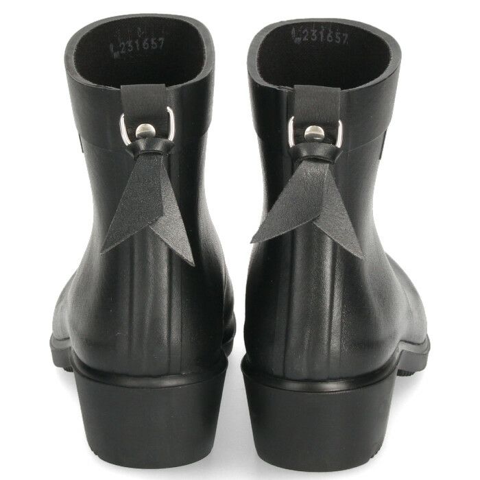 エーグル レインブーツ レディース ショート アンクル丈 長靴 ヒール 黒 防水 ミリカ ボッティロン ラバーブーツ AIGLE ZZFNB28 ノワール マリン