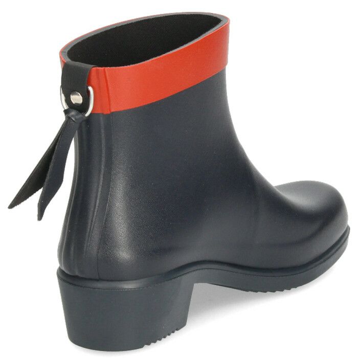 エーグル レインブーツ レディース ショート アンクル丈 長靴 ヒール 黒 防水 ミリカ ボッティロン ラバーブーツ AIGLE ZZFNB28 ノワール マリン
