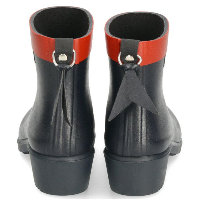 エーグル レインブーツ レディース ショート アンクル丈 長靴 ヒール 黒 防水 ミリカ ボッティロン ラバーブーツ AIGLE ZZFNB28 ノワール マリン