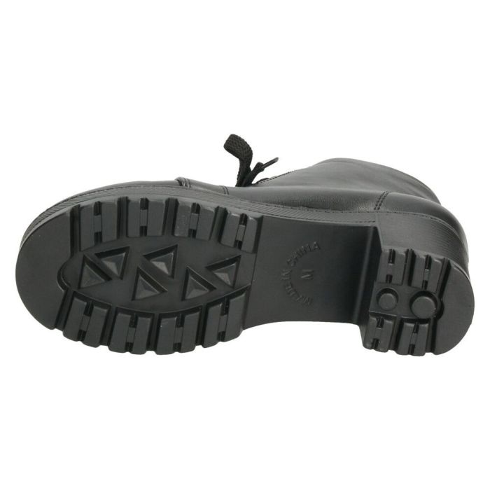 レディース ブーツ 黒 レースアップ 厚底 ファスナー付き ショートブーツ 靴 ブラック 7826 Parade