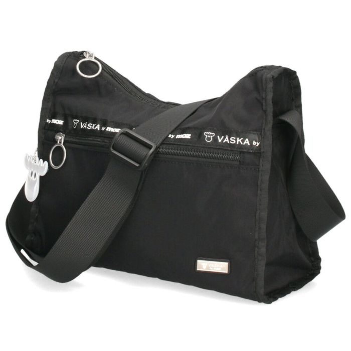 VASKA by moz モズ ショルダーバッグ レディース バッグ 斜め掛け 軽量 ナイロン 撥水 ファスナー付き 小さめ 黒 VZNS-01 ヴェスカバイモズ