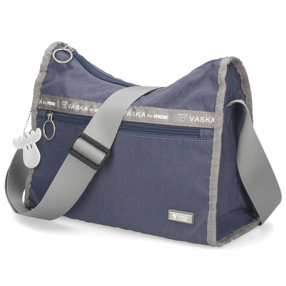 VASKA by moz モズ ショルダーバッグ レディース バッグ 斜め掛け 軽量 ナイロン 撥水 ファスナー付き 小さめ 黒 VZNS-01 ヴェスカバイモズ