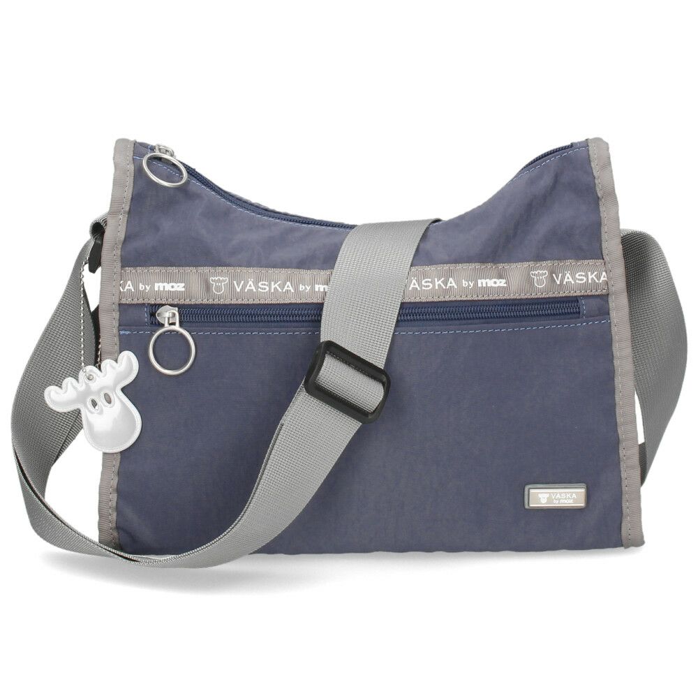 VASKA by moz モズ ショルダーバッグ レディース バッグ 斜め掛け 軽量 ナイロン 撥水 ファスナー付き 小さめ 黒 VZNS-01 ヴェスカバイモズ