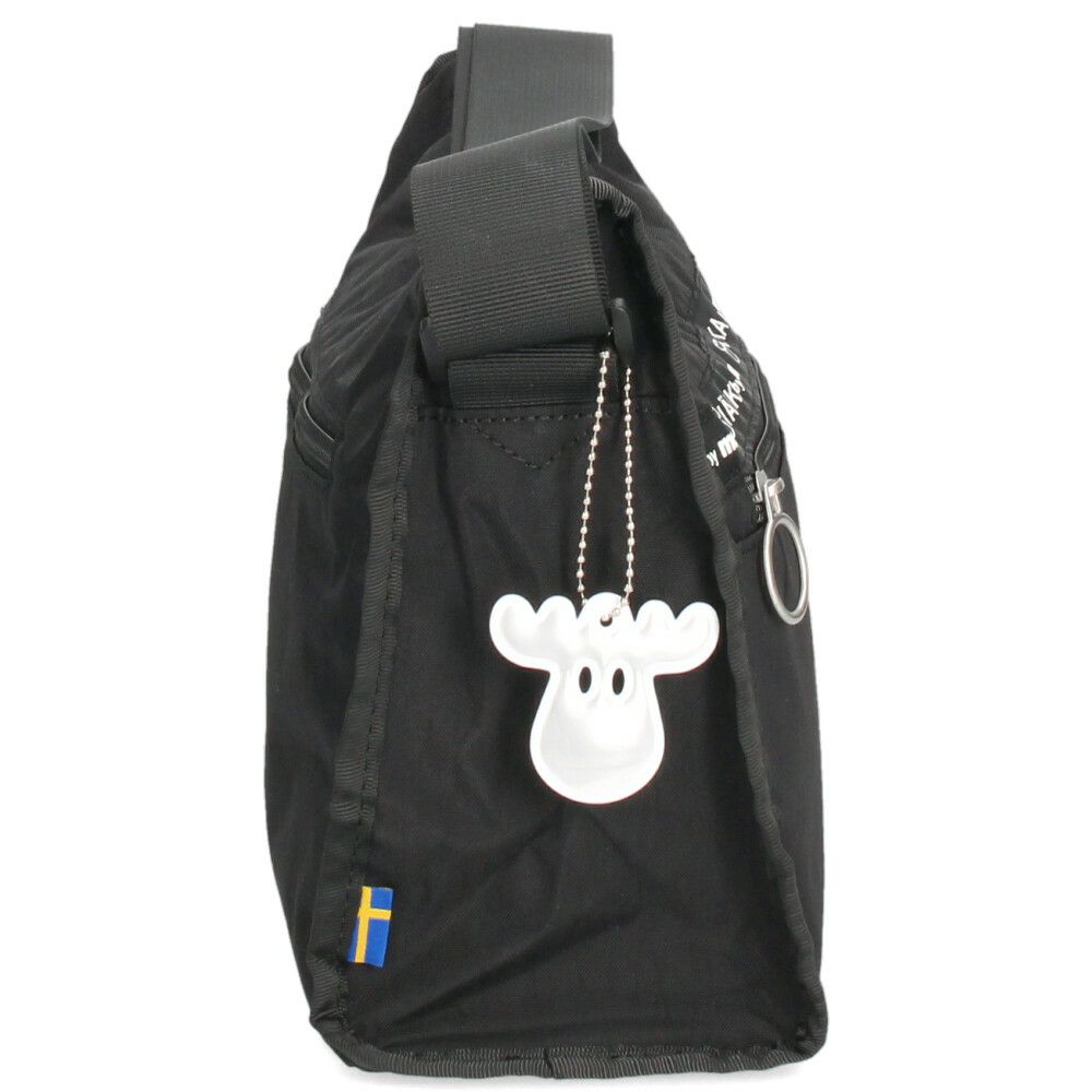 VASKA by moz モズ ショルダーバッグ レディース バッグ 斜め掛け 軽量 ナイロン 撥水 ファスナー付き 小さめ 黒 VZNS-01 ヴェスカバイモズ