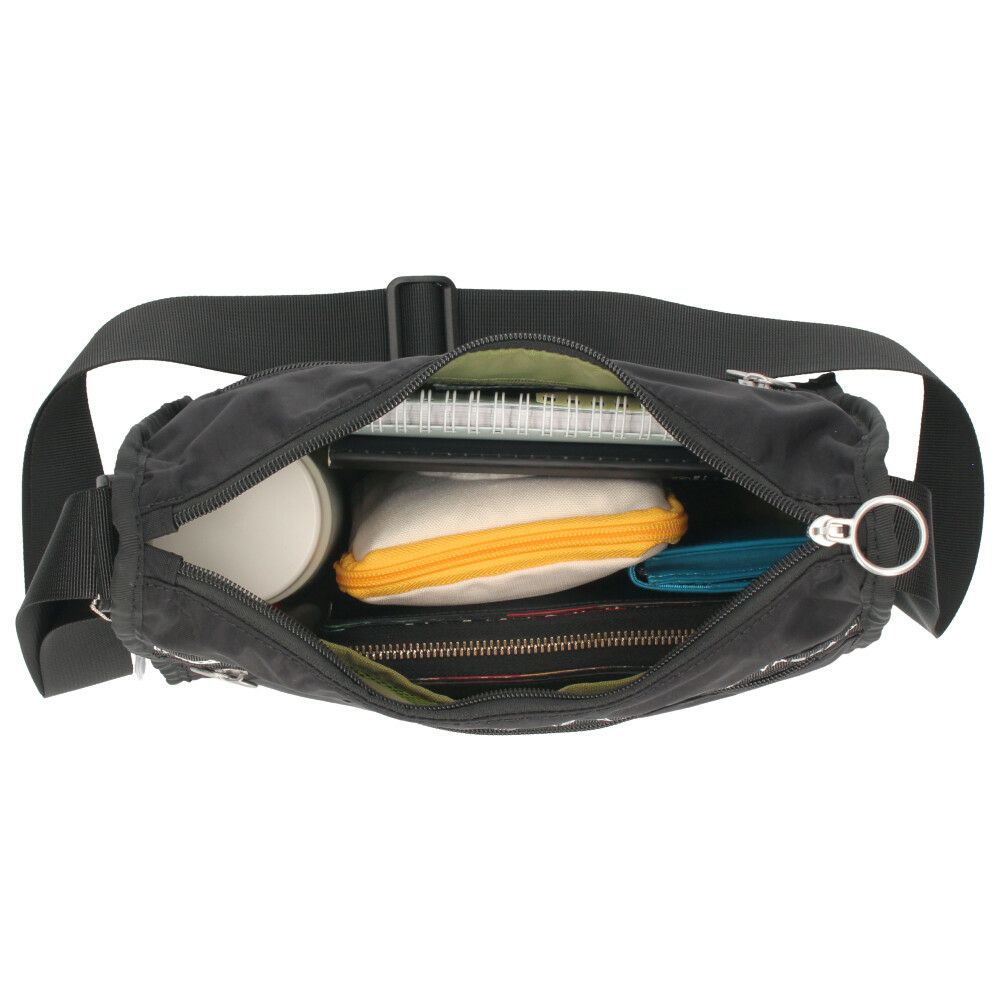 VASKA by moz モズ ショルダーバッグ レディース バッグ 斜め掛け 軽量 ナイロン 撥水 ファスナー付き 小さめ 黒 VZNS-01 ヴェスカバイモズ