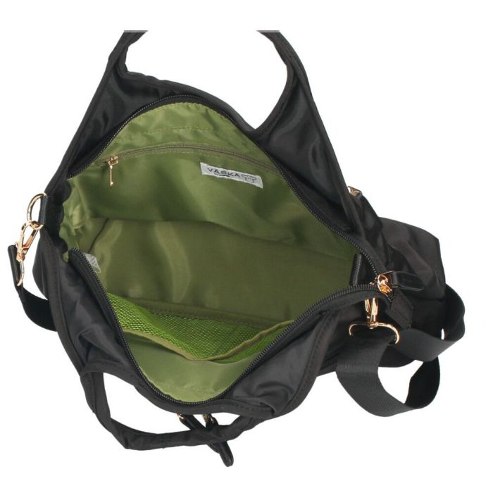 VASKA by moz モズ バッグ ショルダー トートバッグ レディース 2way 斜め掛け 軽量 A5 ファスナー付き 撥水 黒 VZPS-02 ヴェスカバイモズ