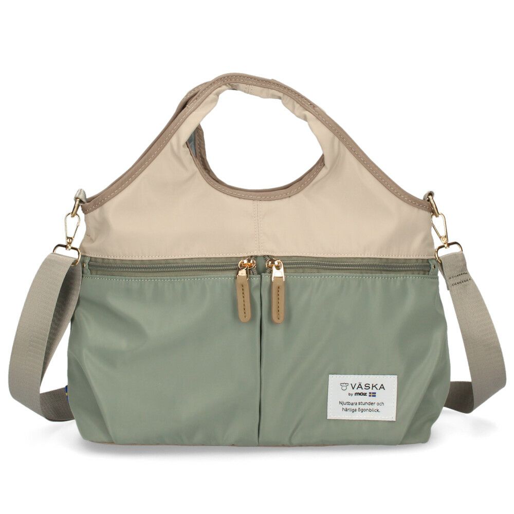 VASKA by moz モズ バッグ ショルダー トートバッグ レディース 2way 斜め掛け 軽量 A5 ファスナー付き 撥水 黒 VZPS-02 ヴェスカバイモズ