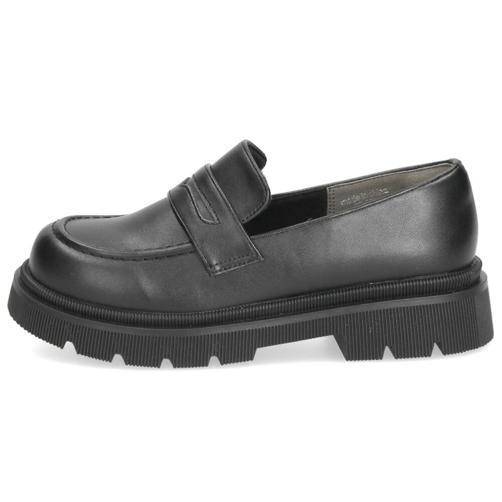 アクロモ ローファー レディース 厚底 やわらか素材 ACROMO 7891 ブラック 黒