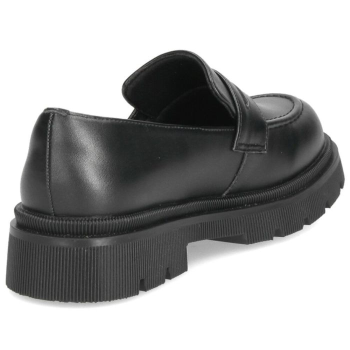 アクロモ ローファー レディース 厚底 やわらか素材 ACROMO 7891 ブラック 黒