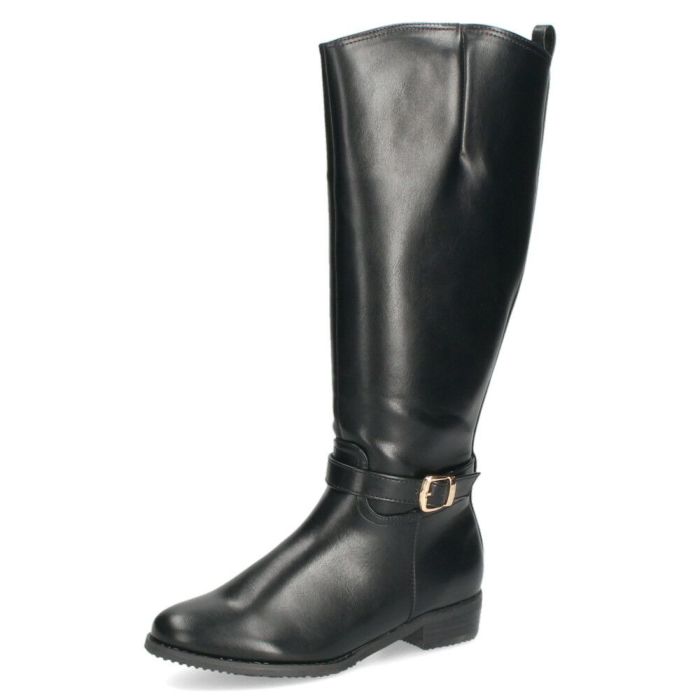 ブーツ ジョッキーブーツ ロングブーツ ローヒール ファスナー付き ブラック 黒 ベージュ4611 マアル maaRu