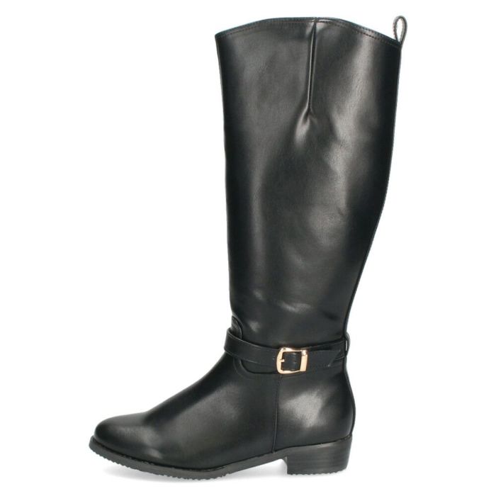 ブーツ ジョッキーブーツ ロングブーツ ローヒール ファスナー付き ブラック 黒 ベージュ4611 マアル maaRu