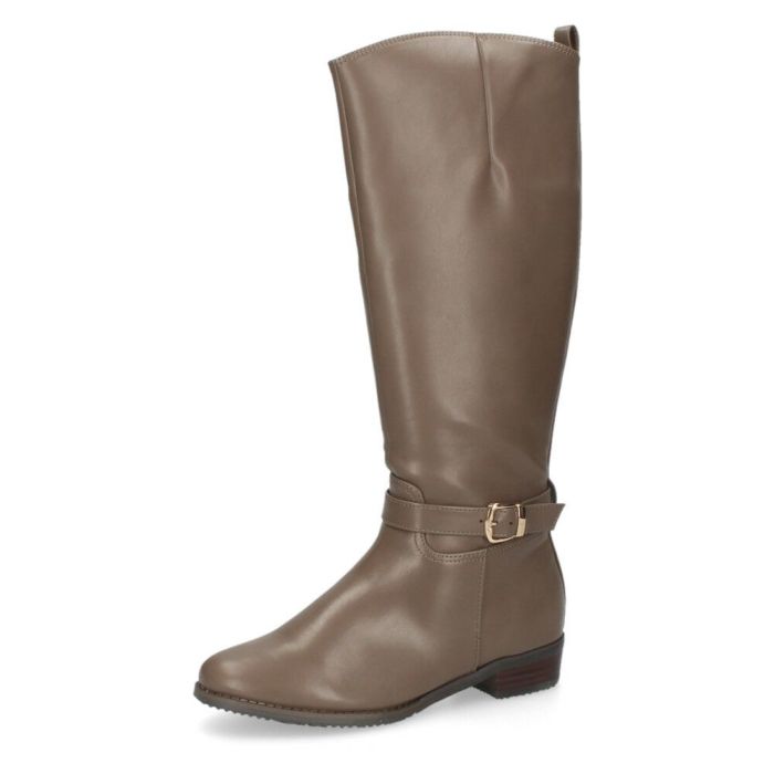 ブーツ ジョッキーブーツ ロングブーツ ローヒール ファスナー付き ブラック 黒 ベージュ4611 マアル maaRu