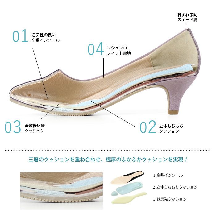 パンプス 結婚式 太ヒール ワンストラップ 痛くない 柔らかい 黒 二次会 パーティ ビジネス 仕事 ミドルヒール 6cm 6センチヒール 19035 極ふわっ Parede レディース