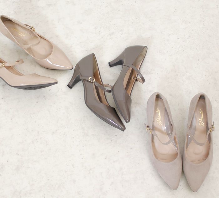 パンプス 結婚式 太ヒール ワンストラップ 痛くない 柔らかい 黒 二次会 パーティ ビジネス 仕事 ミドルヒール 6cm 6センチヒール 19035 極ふわっ Parede レディース