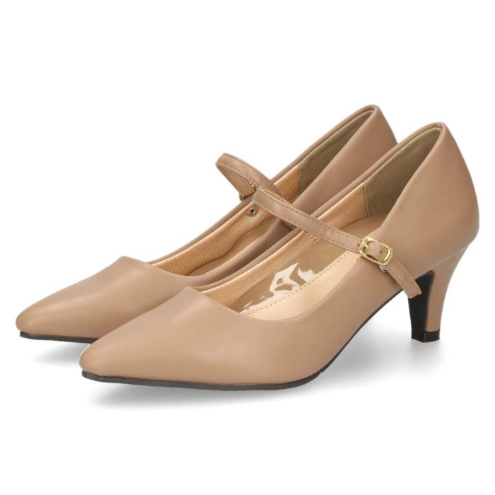 パンプス 結婚式 太ヒール ワンストラップ 痛くない 柔らかい 黒 二次会 パーティ ビジネス 仕事 ミドルヒール 6cm 6センチヒール 19035 極ふわっ Parede レディース