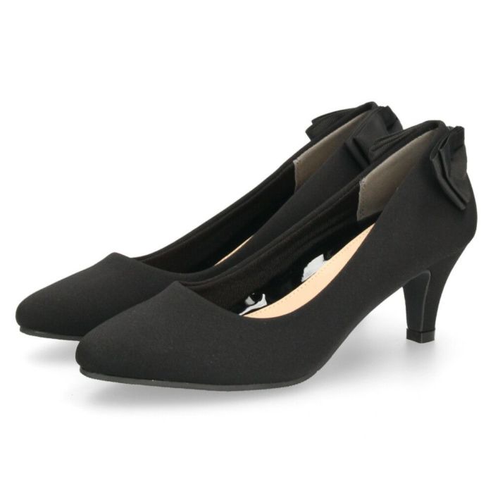 結婚式 パンプス 疲れない 太ヒール 靴 バックリボン 6cm 6センチヒール ベージュ ブラック 黒 お呼ばれ 極ふわっ Parade 18161