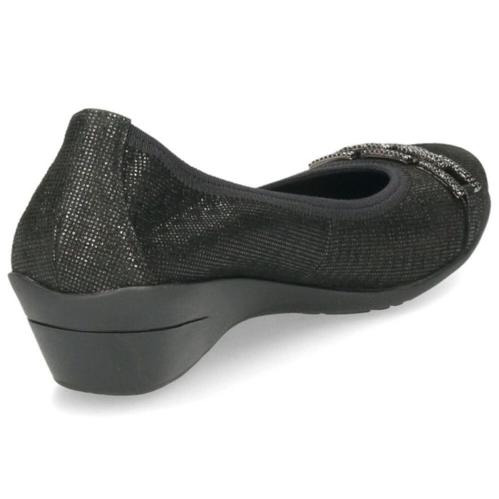 パンプス 黒 レディース おしゃれ ブラック エレガント 靴 スクエアトゥ ウェッジソール コンポジションナイン ビジュー チェーン コンフォートパンプス 3095 COMPOSITION9