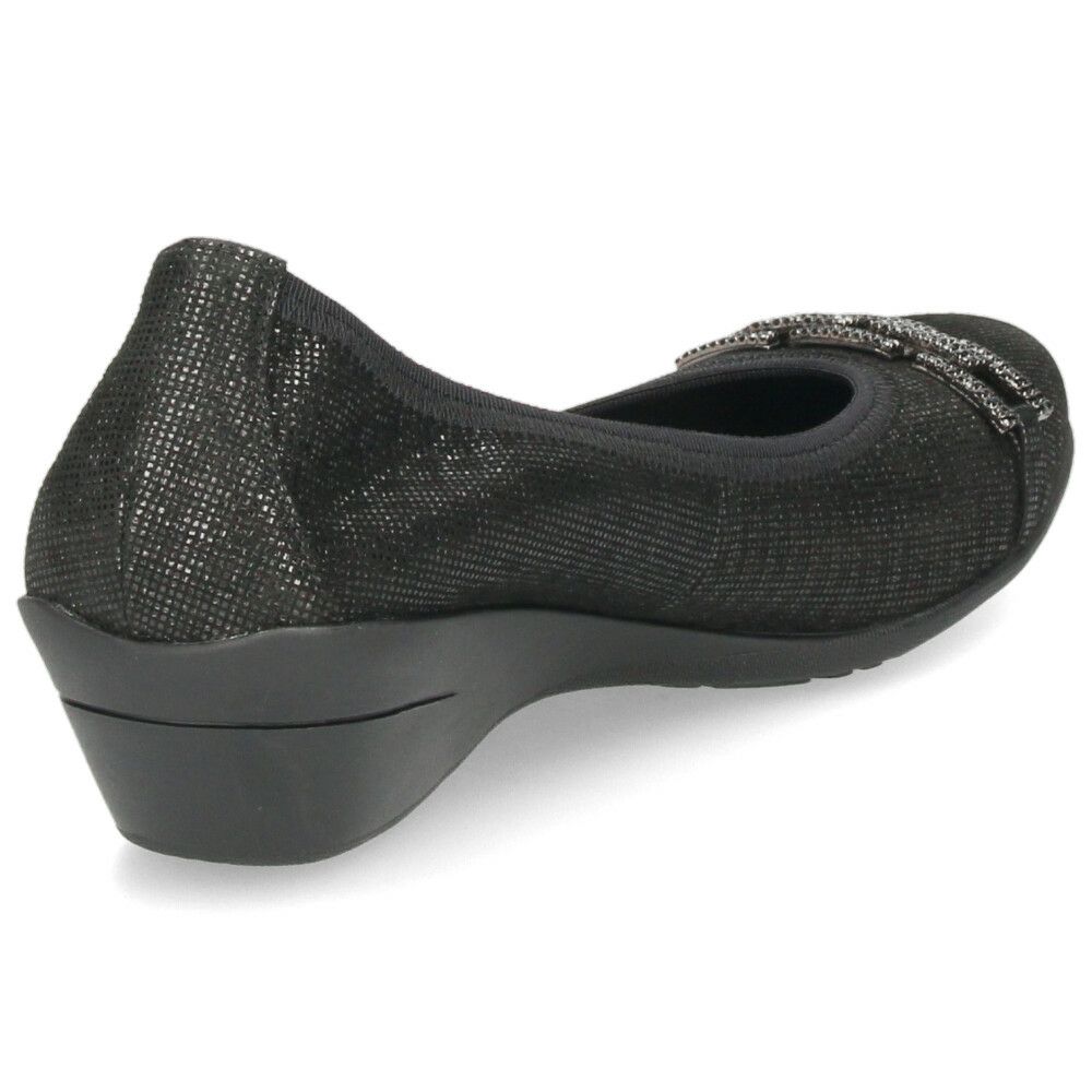 パンプス 黒 レディース おしゃれ ブラック エレガント 靴 スクエアトゥ ウェッジソール コンポジションナイン ビジュー チェーン コンフォートパンプス 3095 COMPOSITION9