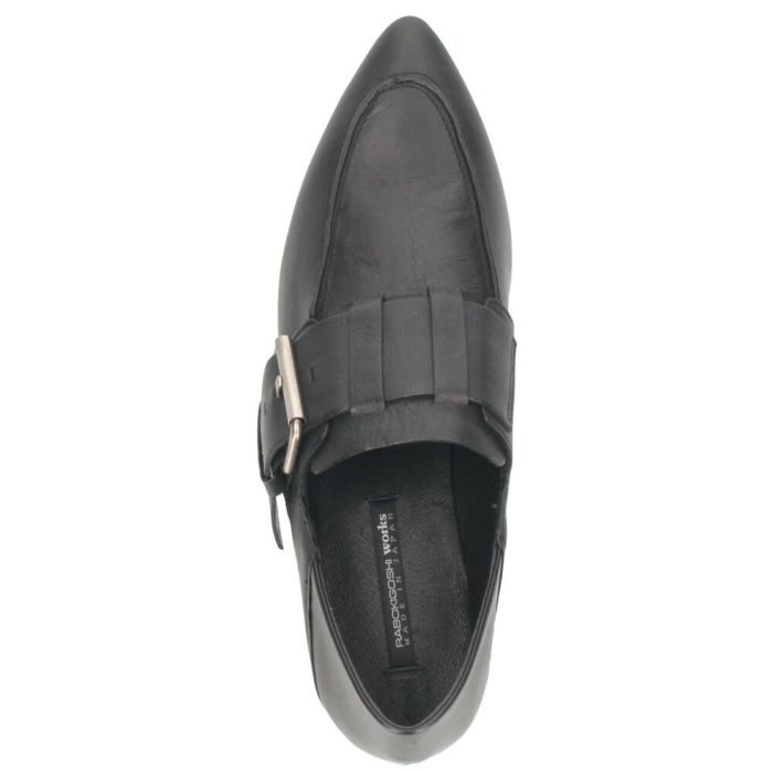 ラボキゴシ ワークス レディース パンプス 本革 ブラック 黒 ベージュ ローヒール ポインテッドトゥ 2WAY 柔らかい 靴 12805 RABOKIGOSHI works 日本製