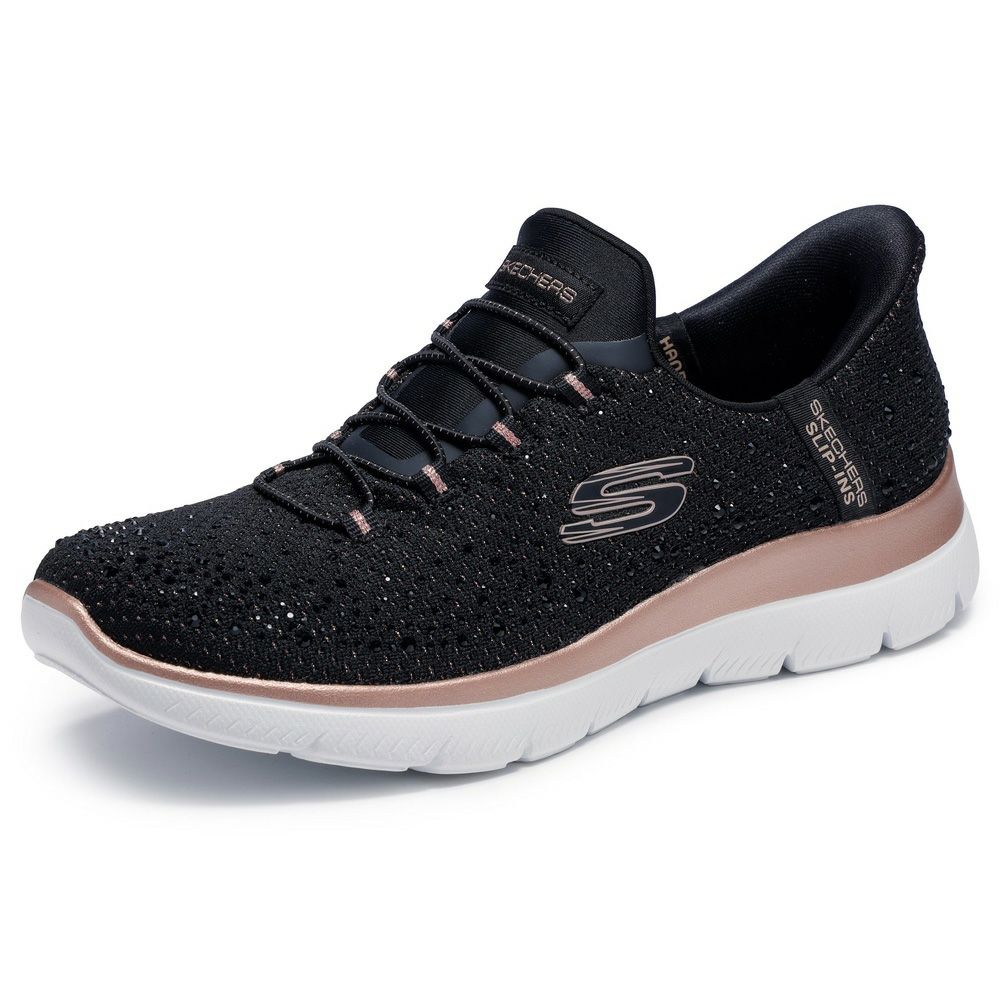 スケッチャーズ スリップインズ レディース スニーカー スリッポン 靴 ハンズフリー 軽量 SKECHERS Slip-ins サミッツ ブリリアント シャイン 150273