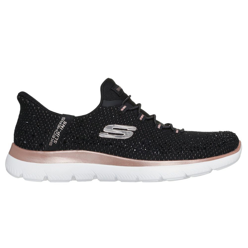 スケッチャーズ スリップインズ レディース スニーカー スリッポン 靴 ハンズフリー 軽量 SKECHERS Slip-ins サミッツ ブリリアント シャイン 150273