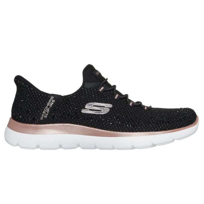スケッチャーズ スリップインズ レディース スニーカー スリッポン 靴 ハンズフリー 軽量 SKECHERS Slip-ins サミッツ ブリリアント シャイン 150273