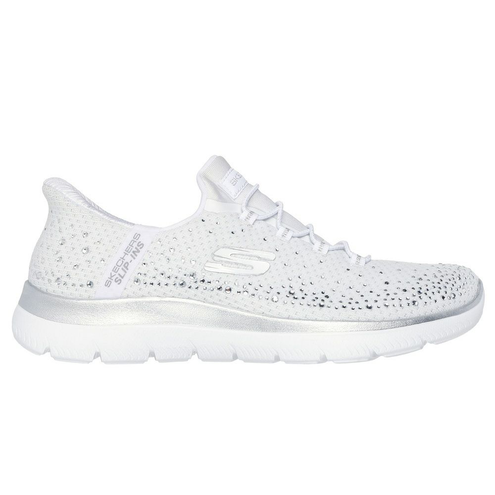 スケッチャーズ スリップインズ レディース スニーカー スリッポン 靴 ハンズフリー 軽量 SKECHERS Slip-ins サミッツ ブリリアント シャイン 150273