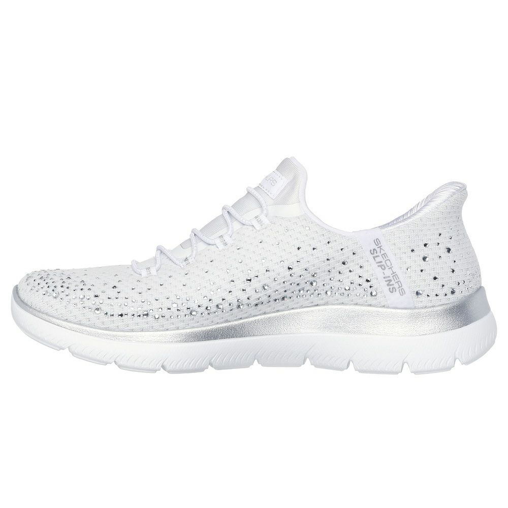 スケッチャーズ スリップインズ レディース スニーカー スリッポン 靴 ハンズフリー 軽量 SKECHERS Slip-ins サミッツ ブリリアント シャイン 150273