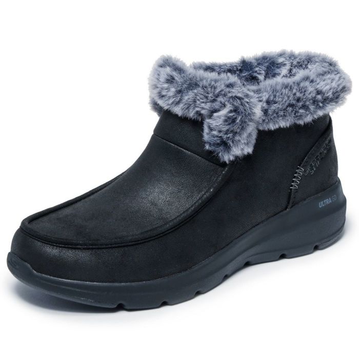 スケッチャーズ スリップインズ レディース ブーツ Slip-ins ハンズフリー 靴 撥水 SKECHERS  144221 グレーシャル ウルトラ 軽量 撥水 防寒 ノーマル幅