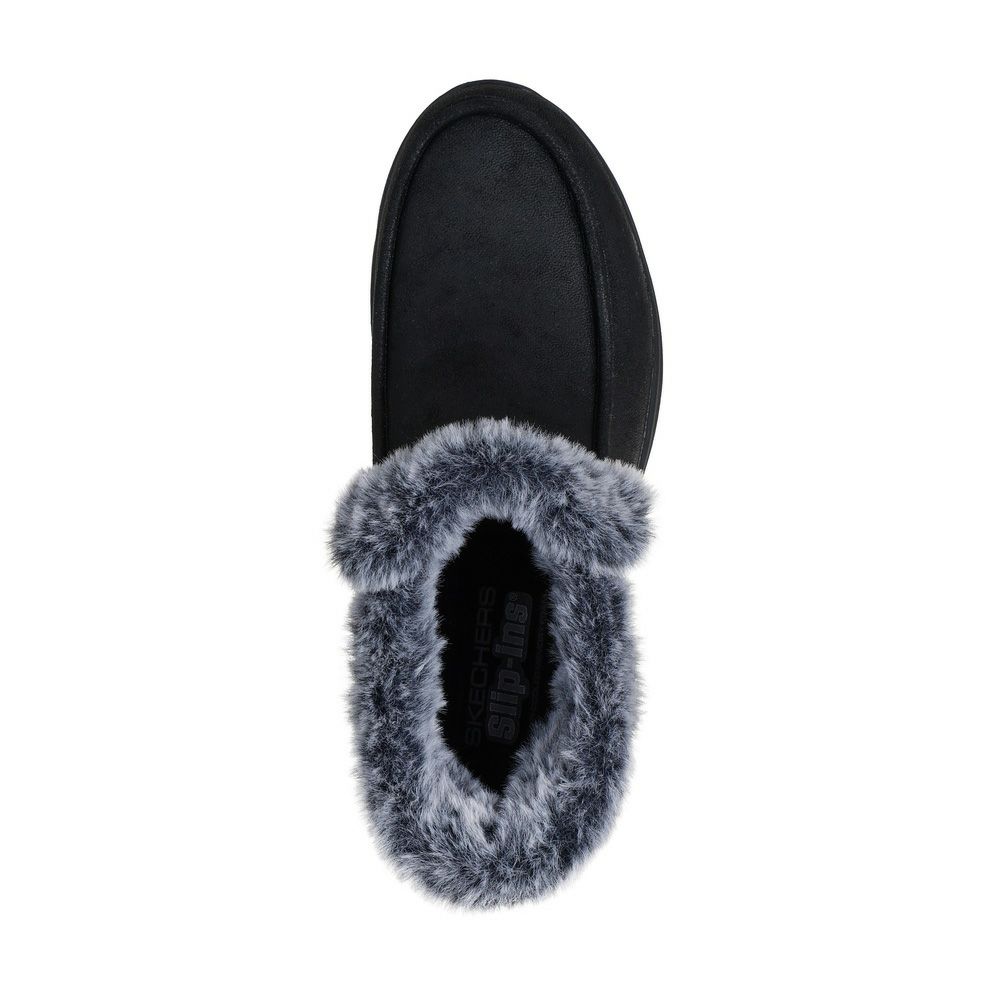 スケッチャーズ スリップインズ レディース ブーツ Slip-ins ハンズフリー 靴 撥水 SKECHERS  144221 グレーシャル ウルトラ 軽量 撥水 防寒 ノーマル幅