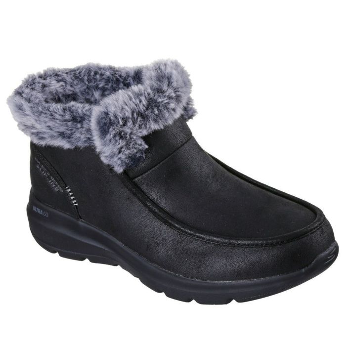 スケッチャーズ スリップインズ レディース ブーツ Slip-ins ハンズフリー 靴 撥水 SKECHERS  144221 グレーシャル ウルトラ 軽量 撥水 防寒 ノーマル幅