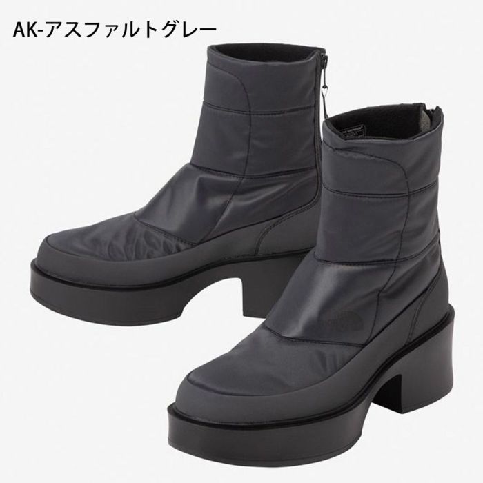 ノースフェイス ブーツ レディース 厚底 防水 ショートブーツ カルミア ヌプシ ブーツ ウォータープルーフ SE NFW52574 AK アスファルトグレー THE NORTH FACE