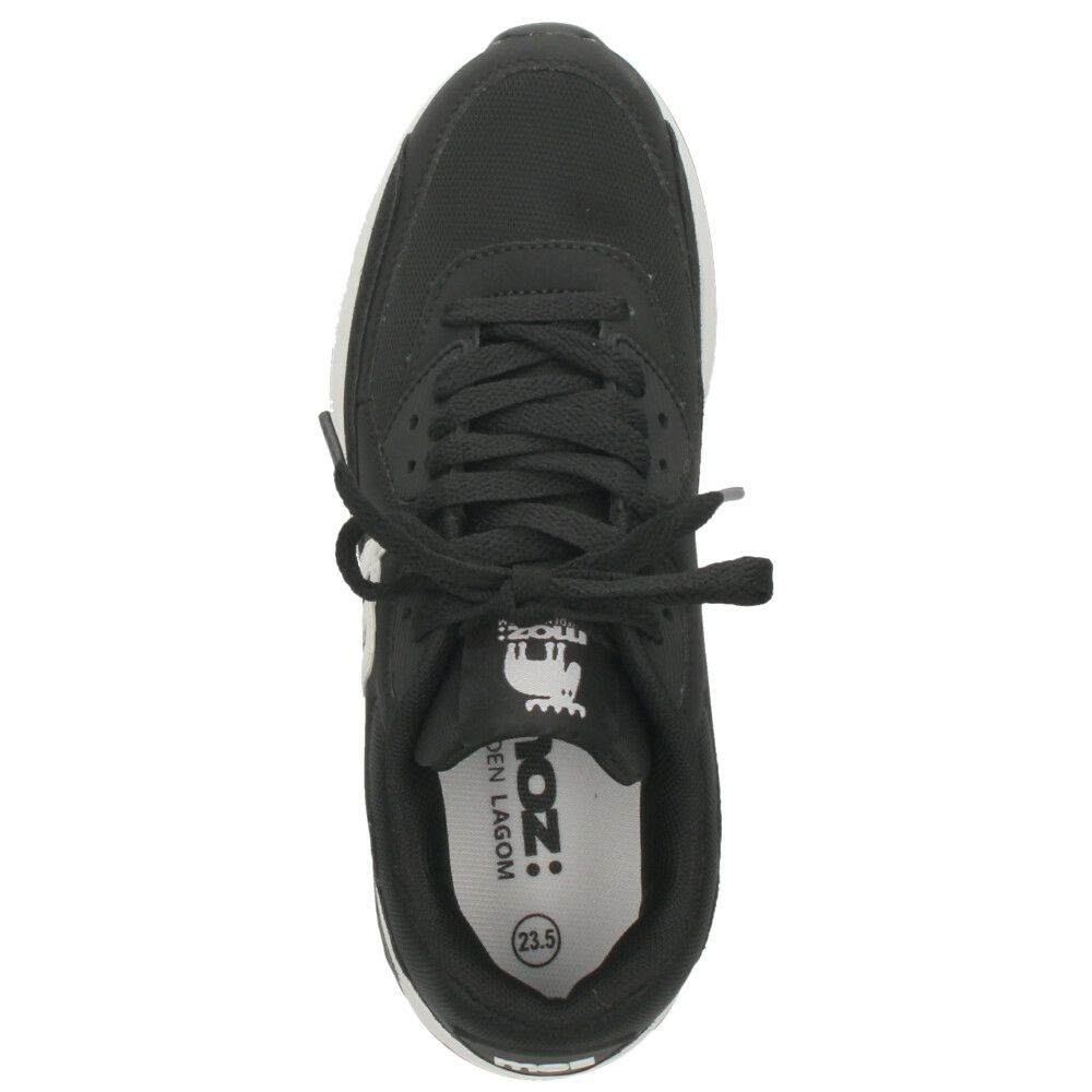 モズ スニーカー レディース 厚底 エアクッション moz 402502 カジュアル シューズ  靴 黒 歩きやすい 軽量 疲れない 通勤 通学 普段使い お出かけ 旅行